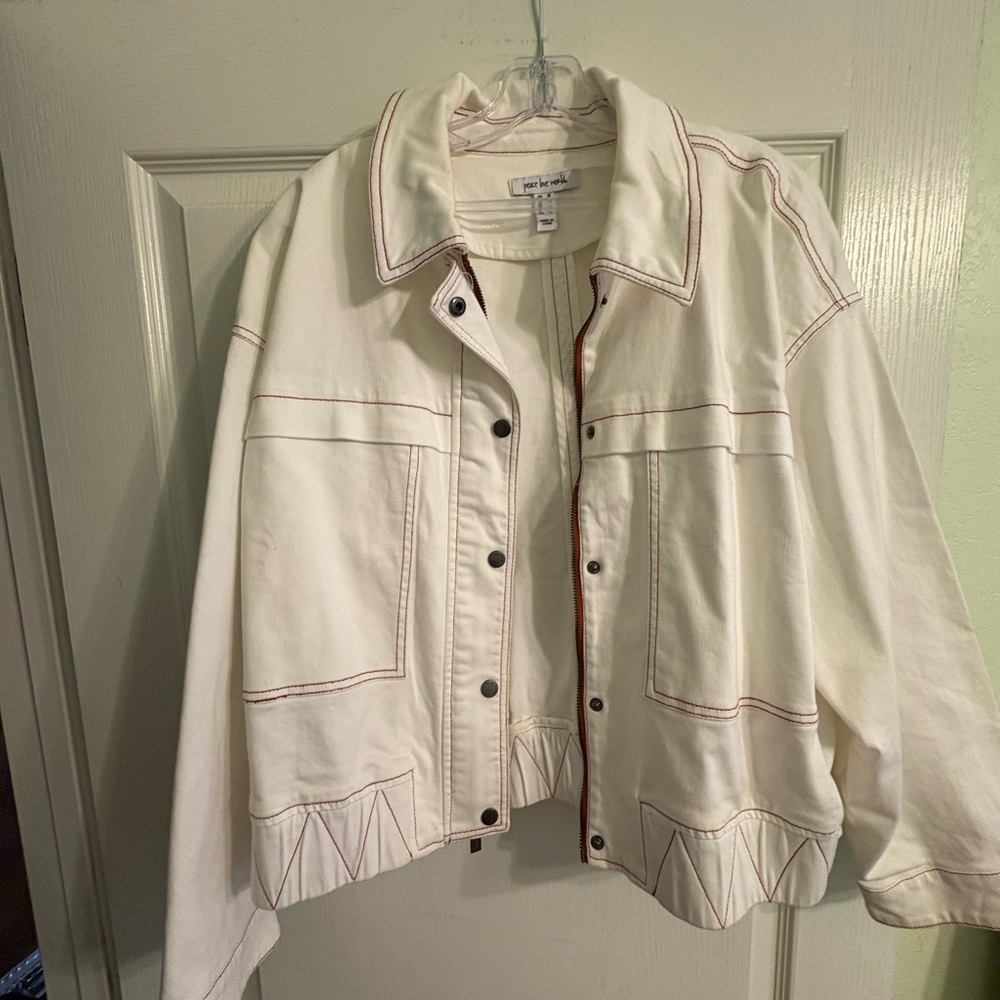 Women's White Denim Jacket